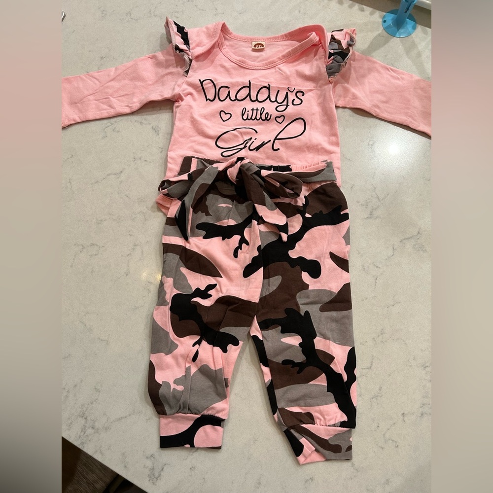 Baby Girl Camouflage Matching Set